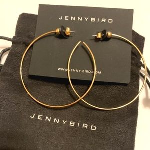 NEW Jenny Bird gold icon hoop earrings